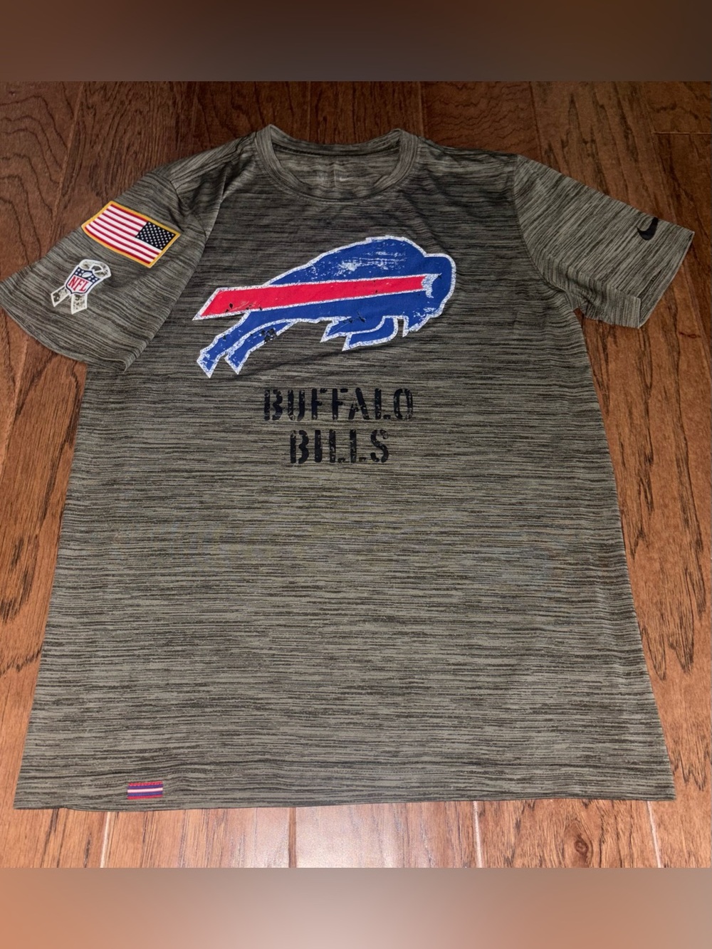 Nike Buffalo Bills Salute to Service Olive Green Short Sleeve T Shirt Mens Small